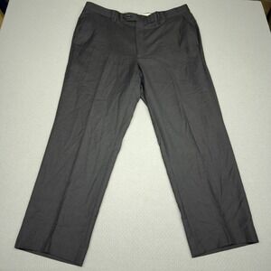 Santorelli Dress Pants Mens 40x30 Gray Wool Luxury Serge Retro‎ Vintage Formal